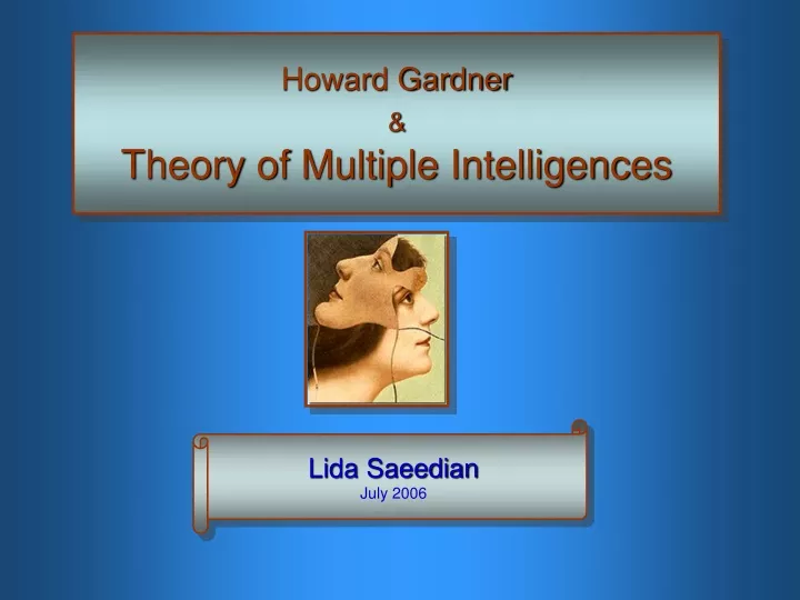 howard gardner theory of multiple intelligences