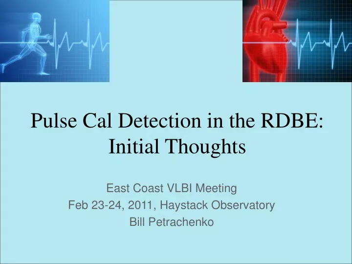 pulse cal detection in the rdbe initial thoughts