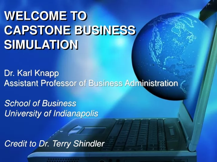 welcome to capstone business simulation