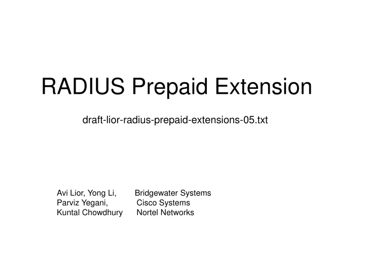 radius prepaid extension