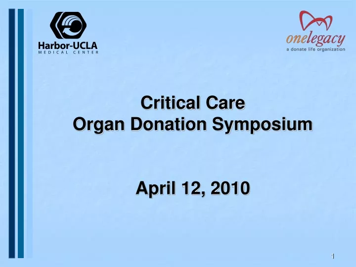critical care organ donation symposium april