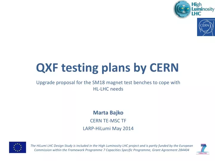 qxf testing plans by cern