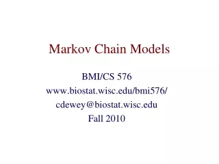 Markov Chain Models