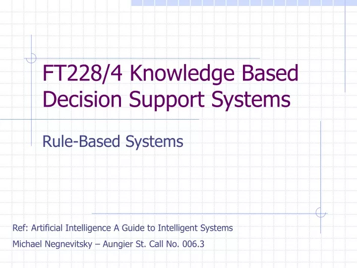 ft228 4 knowledge based decision support systems