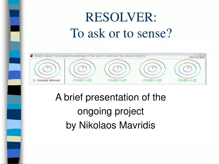 resolver to ask or to sense
