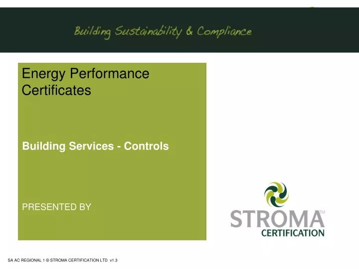 energy performance certificates