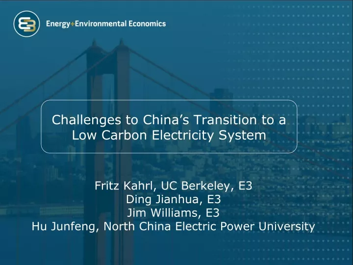 challenges to china s transition to a low carbon electricity system