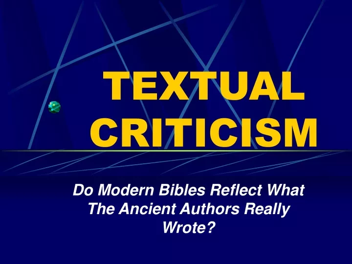 textual criticism
