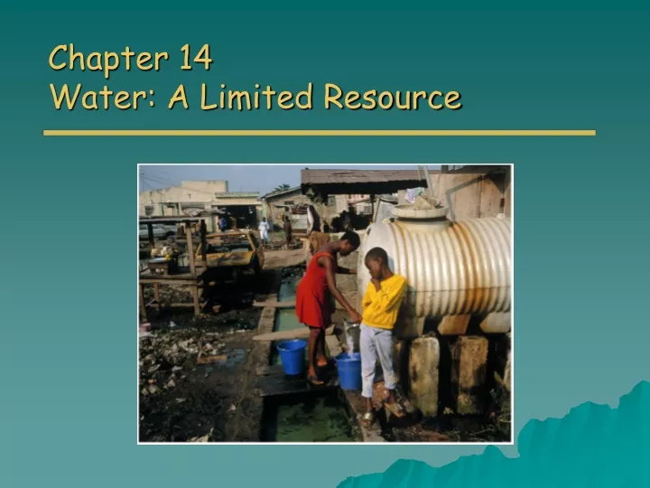 chapter 14 water a limited resource
