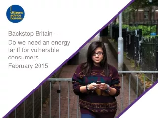 Backstop Britain –  Do we need an energy tariff for vulnerable consumers February 2015