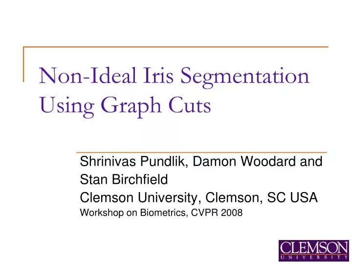 non ideal iris segmentation using graph cuts