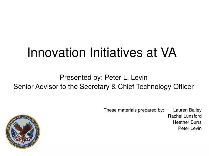 innovation initiatives at va