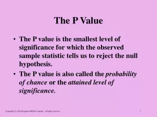 The P Value
