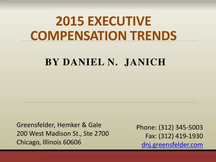 2015 executive compensation trends