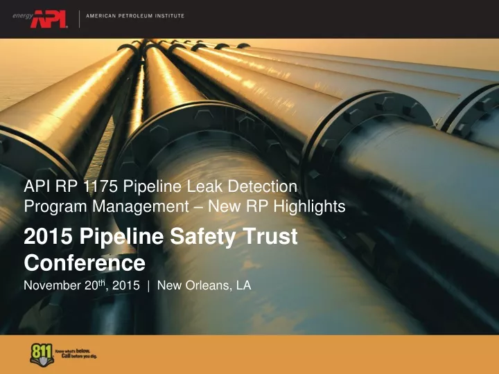 2015 pipeline safety trust conference