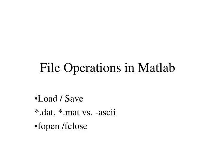 file operations in matlab