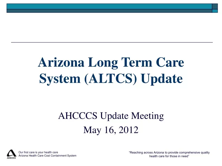 arizona long term care system altcs update