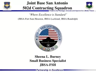 Joint Base San Antonio 502d Contracting Squadron