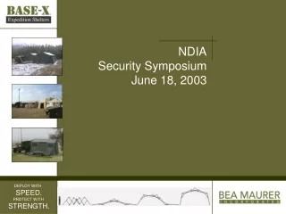 NDIA Security Symposium  June 18, 2003