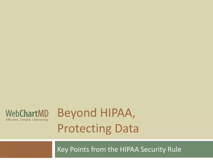 beyond hipaa protecting data