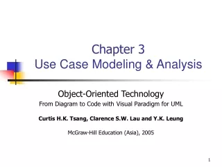 Chapter 3 Use Case Modeling &amp; Analysis