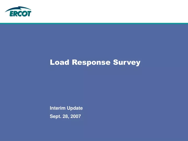 load response survey