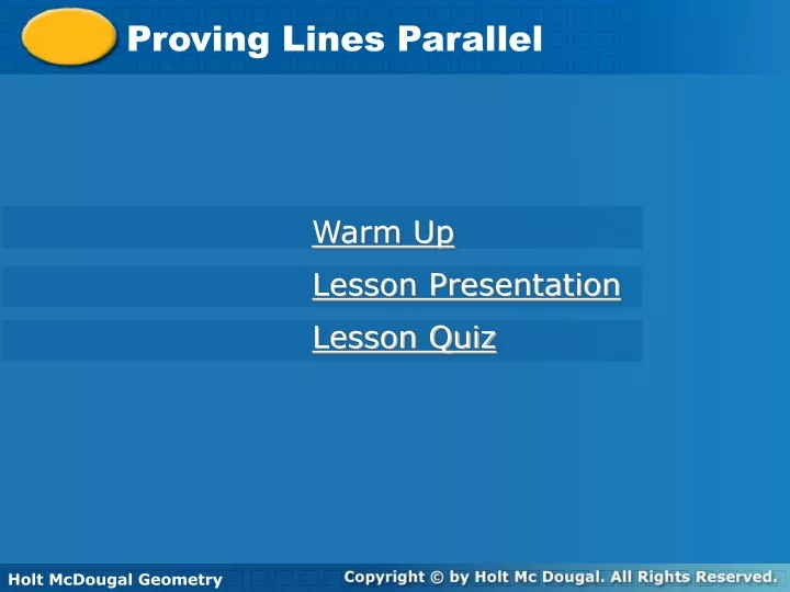 proving lines parallel