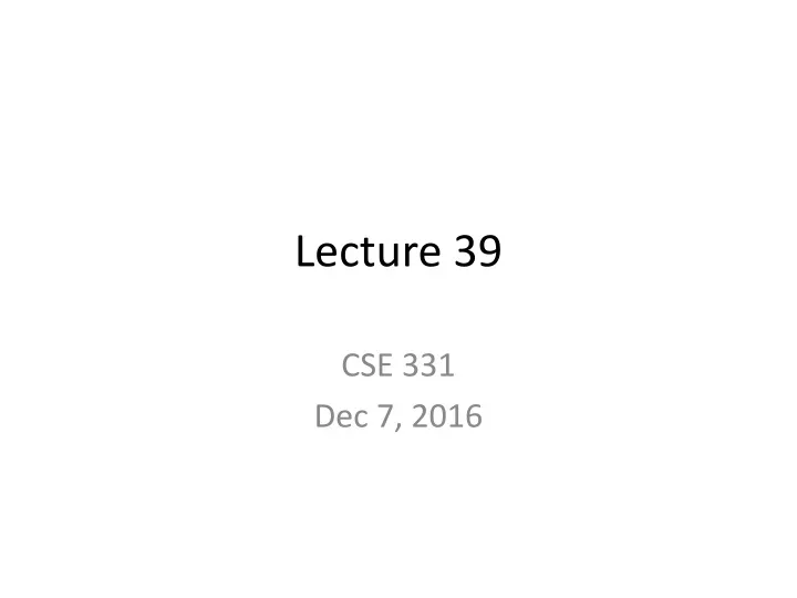 lecture 39