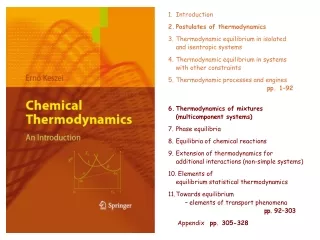 Introduction Postulates of thermodynamics