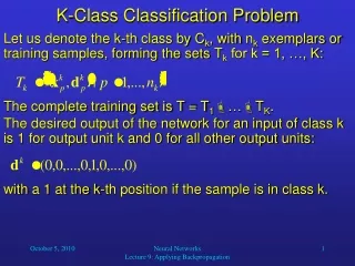 K-Class Classification Problem