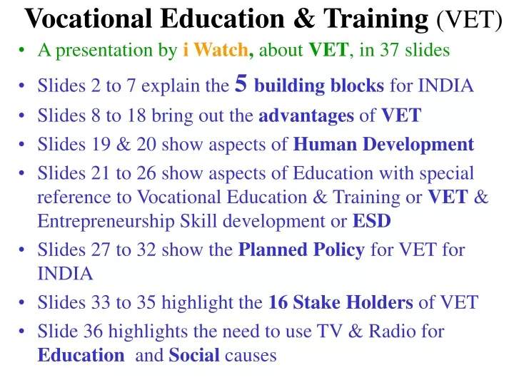 vocational education training vet