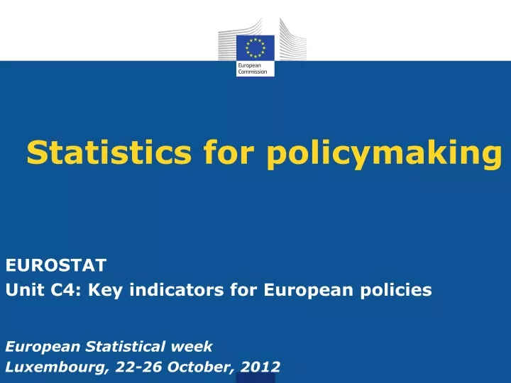 statistics for policymaking