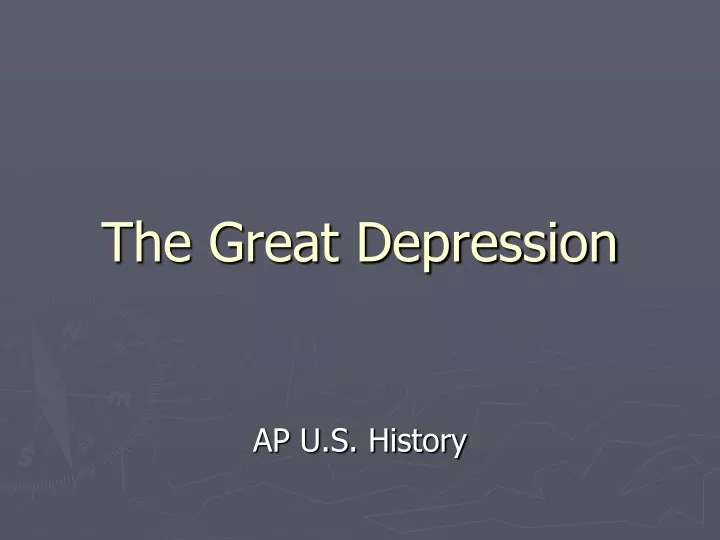 the great depression