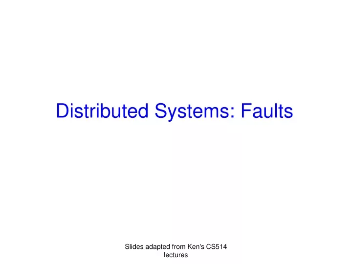 distributed systems faults