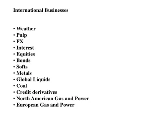 International Businesses