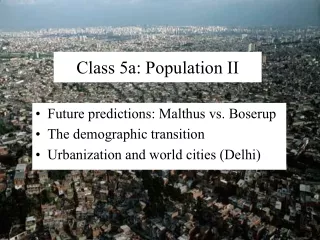 Class 5a: Population II