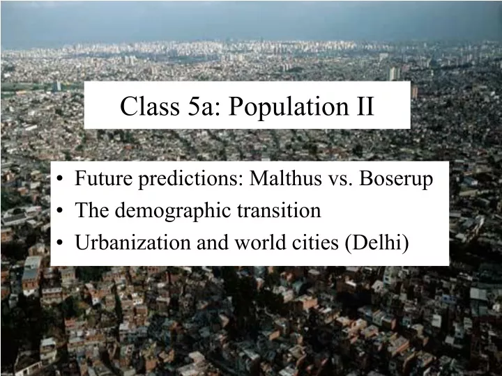 class 5a population ii