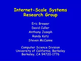 Internet-Scale Systems Research Group