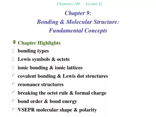 Chemistry-140      Lecture 22