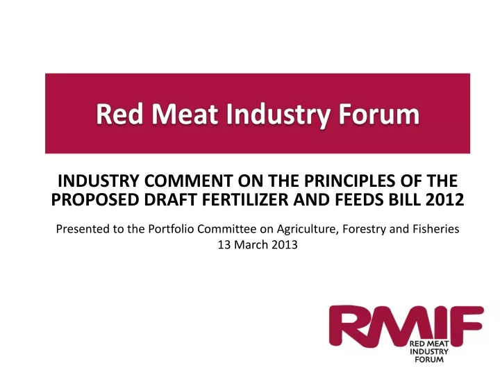 red meat industry forum