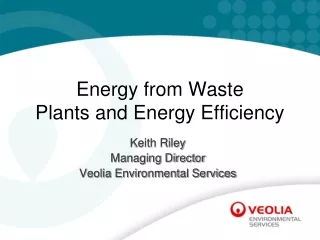 Energy from Waste Plants and Energy Efficiency