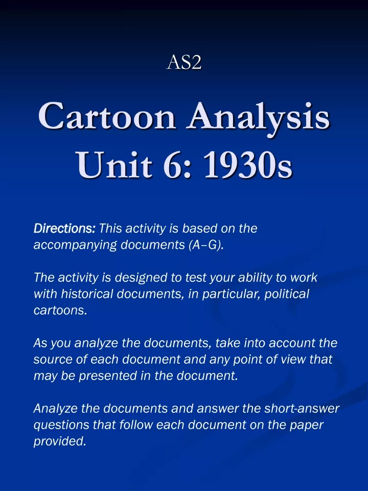 cartoon analysis unit 6 1930s