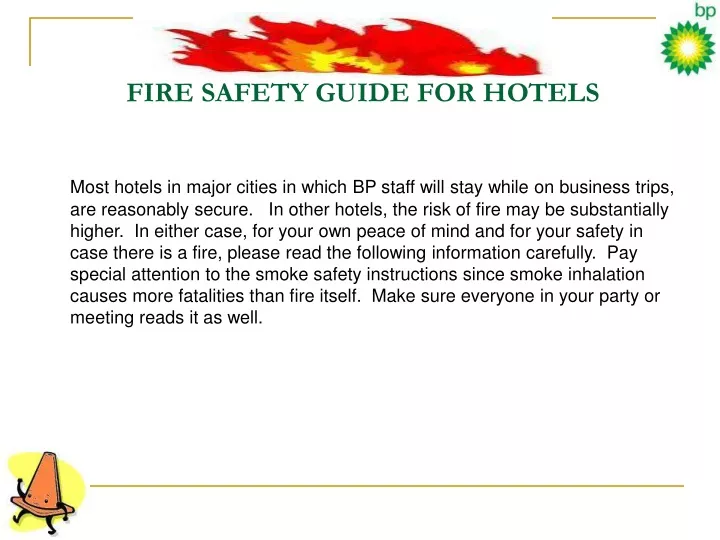 fire safety guide for hotels