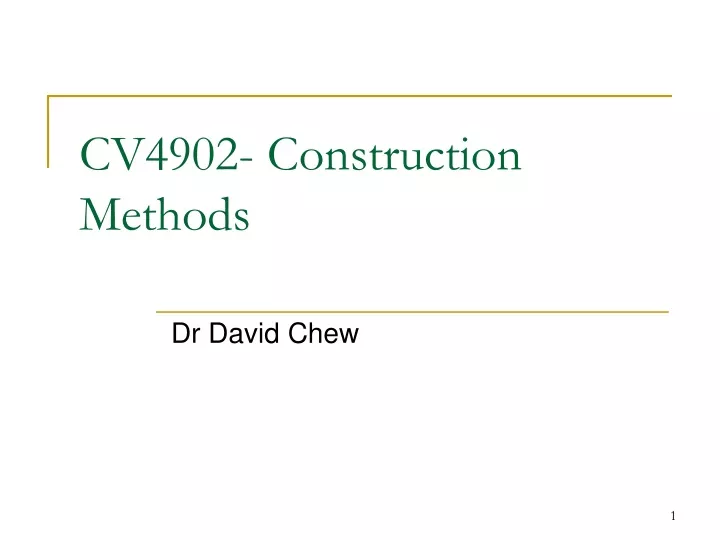 cv4902 construction methods