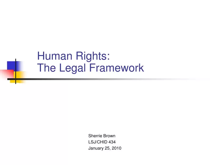 human rights the legal framework