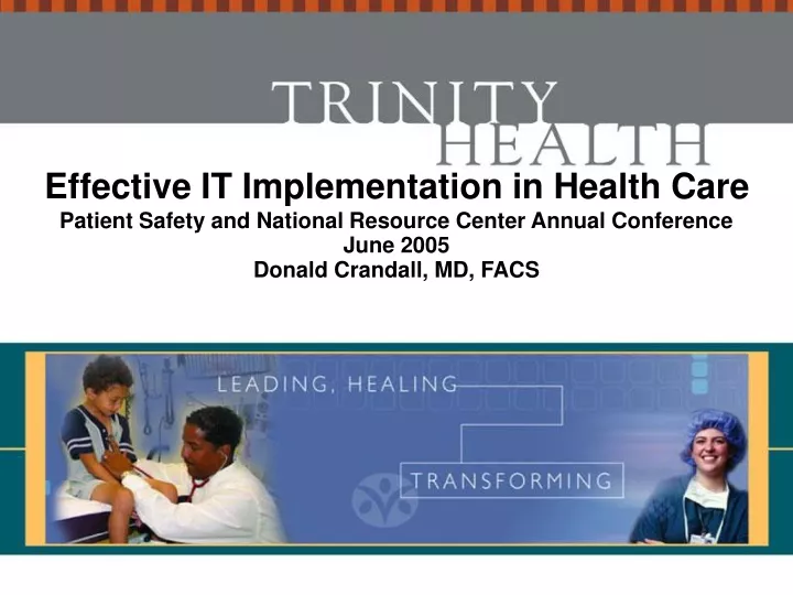 effective it implementation in health care