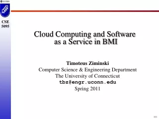 Cloud Computing and Software  as a Service in BMI