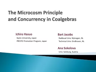 The Microcosm Principle  and Concurrency in  Coalgebras