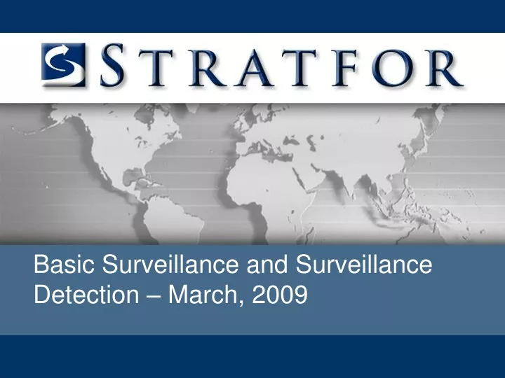 basic surveillance and surveillance detection