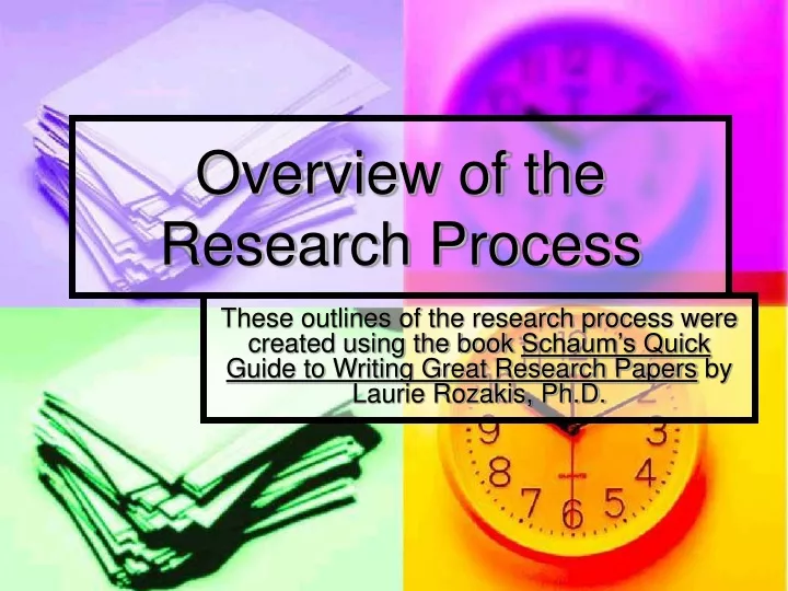 overview of the research process
